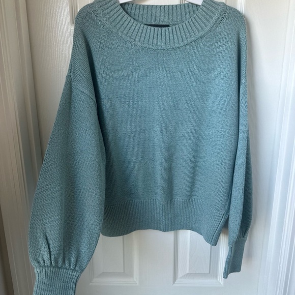 Ann Taylor Light Blue Crew Neck Sweater - Picture 2 of 4